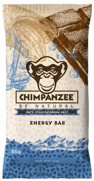 CHIMPANZEE - Tyčinka Energy tmavá čokoláda - mořská sůl 55g