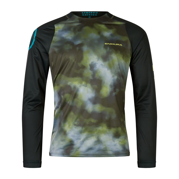 ENDURA - E5102BK dres pánský Pixel Cloud Tee LTD L/S black